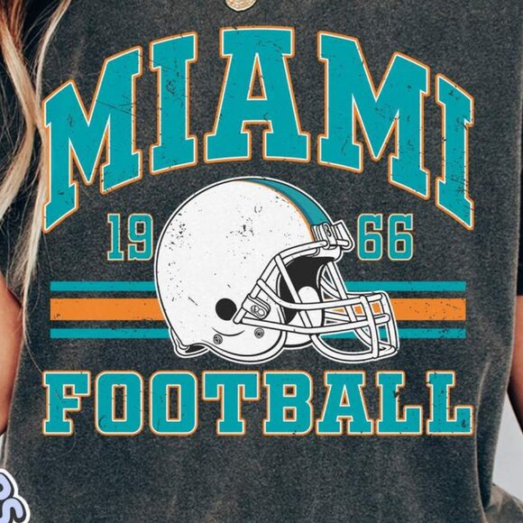 Miami Football Retro Edition Comfort Colors Tee 166 - Picture 2 of 5